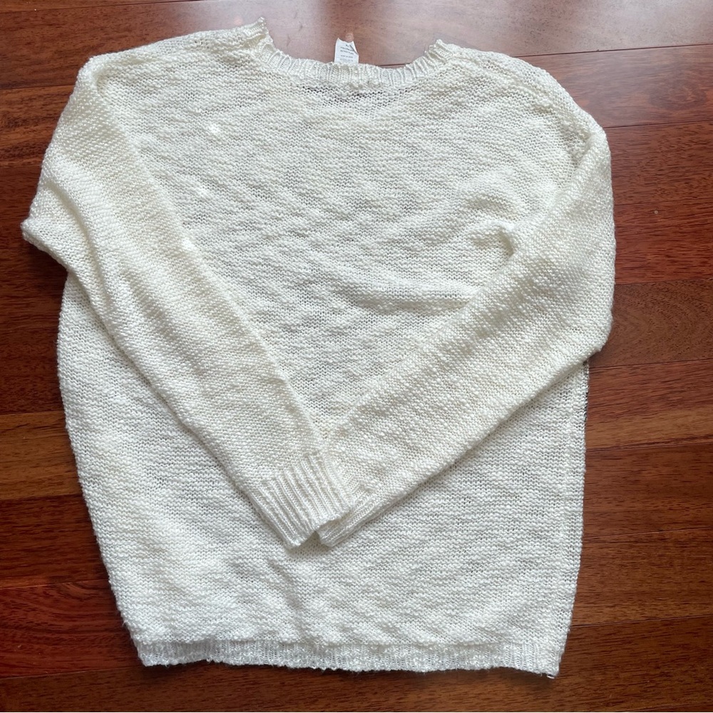 Iris Cream Knit Cat eye Sweater - Picture 6 of 8